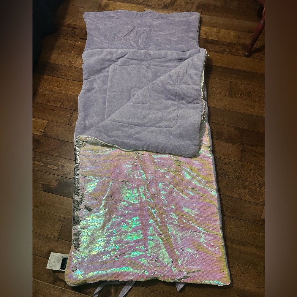 Plush and Flip Sequin Sleeping bag